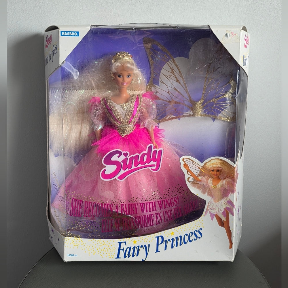 Vintage Sindy Fairy Princess Doll Hasbro 1994 NRFB Pink Dress Wings Collectible